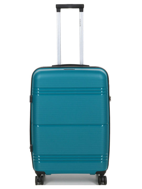WORLDLINE Mittlerer Reisekoffer Hartschalen Petrol Blue mit 4 Räder
