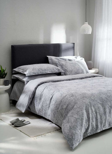 Vesta Home Duvet Cover Set Cotton Single with Pillowcase 170x240 Torino Gray