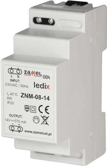 Modulares LED-Netzteil 8W 14V DC ZNM-08-14