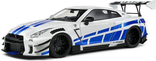 1/18 Liberty Walk Nissan Gt-r R35 W Body Kit Liberty Walk Type 2.0 2024 Pearl White/chrome-blue ''paul Walker Tribute''