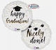 Set of 2 Balloons Foil Round Happy 46cm