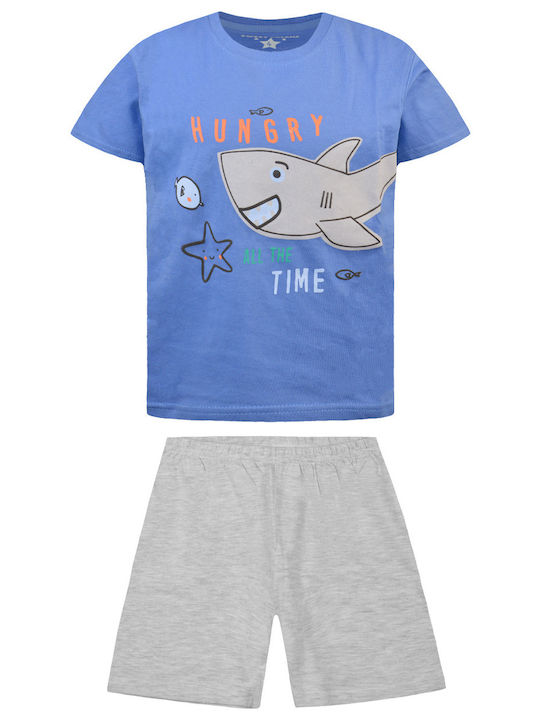 Energiers Kids' Pajamas Summer Ecru Melange