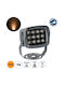 GloboStar Flood-xena Lampă De Podea Pentru Exterior LED Mașină De Spălat Pe Perete 12W Cu Lumină Alb Cald IP65 Portocalie