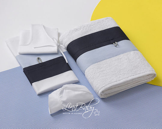 Lina Baby Set Christening Oilcloths White 3 Pieces