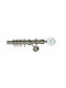 Import Hellas Extendable Metallic Curtain Pole Νο9 Single Φ25mm 140-250cm Nickel Matte