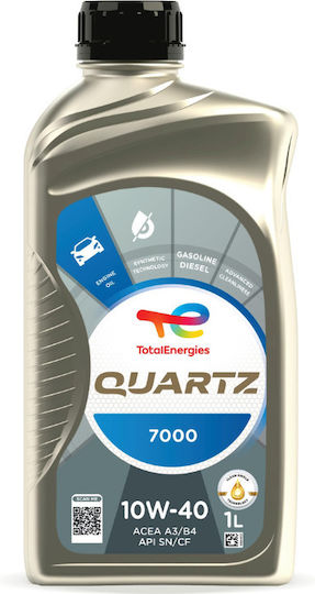 Total Quartz 7000 Συνθετικό Λάδι Αυτοκινήτου 10W-40 1lt 496214110