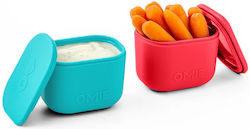 Omie Plastic Kids Dinner Set Thermal Pink