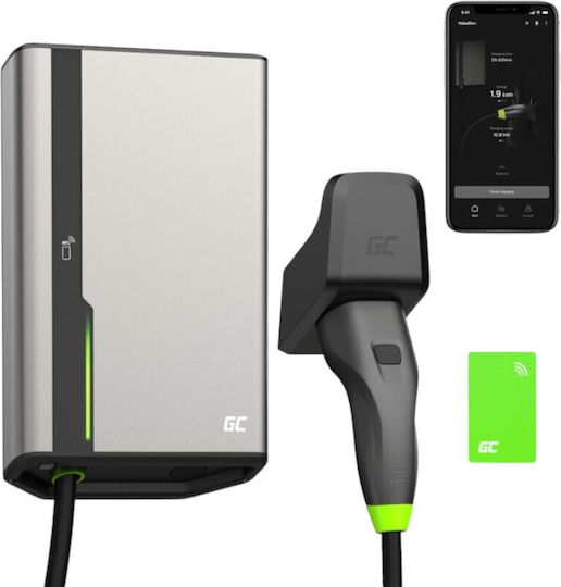 Green Cell Wandmontierter Dreiphasiger Elektroauto-Ladestation 22kW mit Integriertem Kabel Typ 2 (EVGC021B2275)