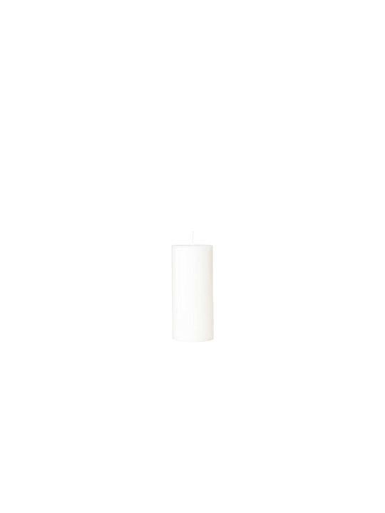 Öko-Stumpenkerze Weiß Brenndauer 50 Std. Ø6,7 x H15 cm Broste Copenhagen