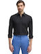 Long-sleeved Cotton Shirt Black