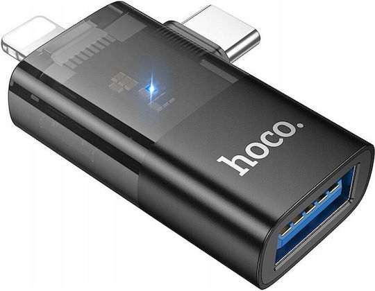 Hoco Ua36e Μετατροπέας USB-A male σε USB-A female 1τμχ