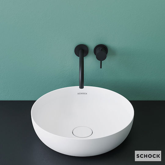 Schock Επικαθήμενος Νιπτήρας Πορσελάνης 39x39cm White Matt Schock Επικαθήμενος Νιπτήρας Πορσελάνης 39x39cm White Matt