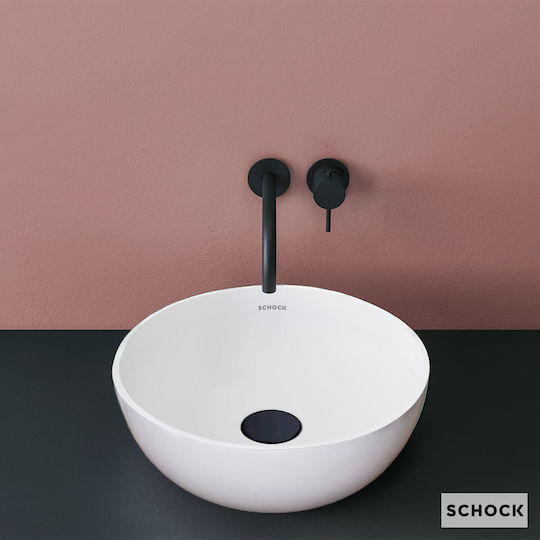Schock Επικαθήμενος Νιπτήρας Πορσελάνης 40x40cm White Matt