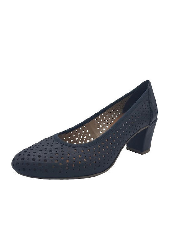 Rieker Anatomic Leather Blue Heels
