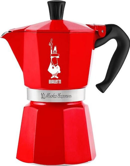 Μπρίκι Espresso Bialetti Moka Express Nutcracker 6tz Κόκκινη