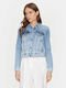 Crop Γυναικείο Τζιν Μπουφάν Light Blue