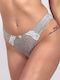 Hochtailliert Damen Brasilien Nahtlos mit Spitze Gray