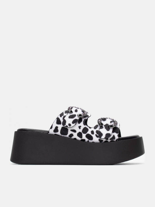 Women's Synthetic Leather Platform Shoes White