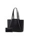 Set Women's Bag Shopper Shoulder Black