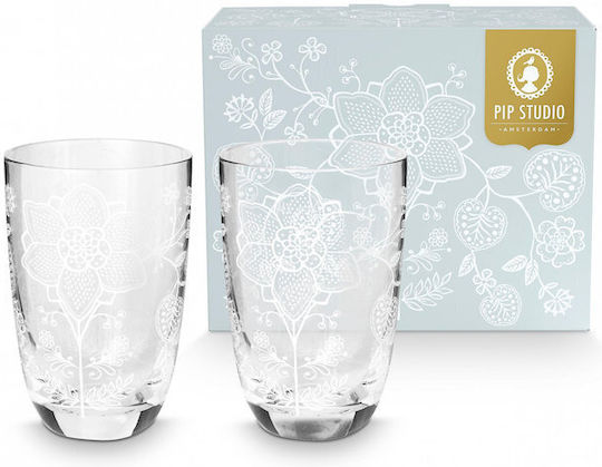 PiP Studio Σετ Ποτήρια Νερού από Γυαλί 400ml 2τμχ