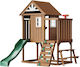 Vevor Hölzernes Kinder Spielhaus Garten mit Rutsche 269x232x310cm