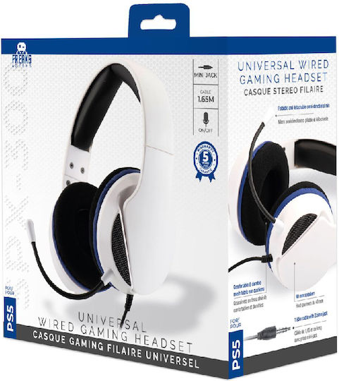 Freaks and Geeks SPX-300 On Ear Gaming Headset με σύνδεση 3.5mm Λευκό for PS5