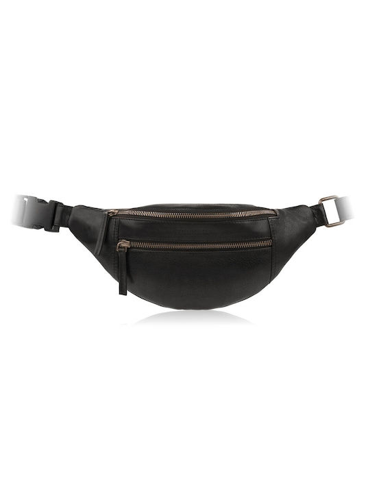 Paolo Peruzzi Leather Belt Bag Black