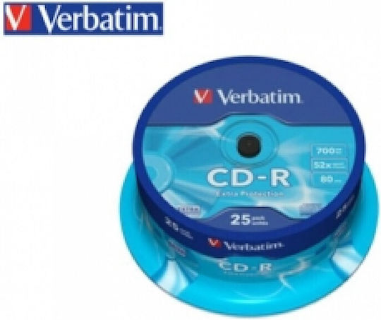 Verbatim Εγγράψιμα CD-R 52x 700MB Cake Box 25τμχ