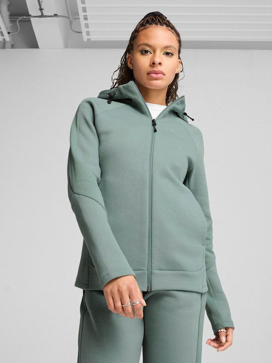 PUMA Evostripe Дамска Суитшърт Жакет Худи Green...