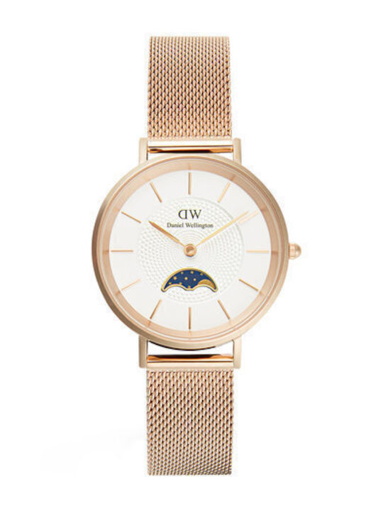 Daniel Wellington Women's Watch 32mm Battery with Pink Gold Metal Bracelet