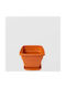 Square Planter Tray 28x21cm Brown Plastic