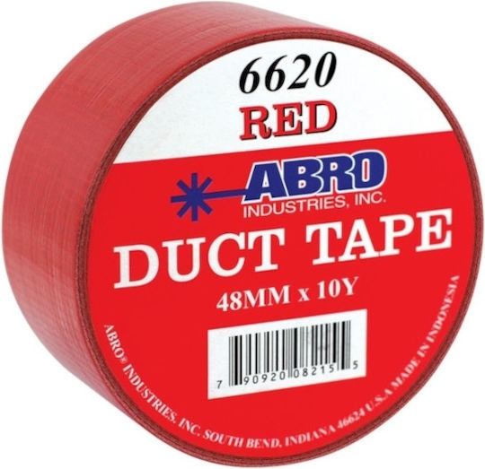 Abro Αυτοκόλλητη Υφασμάτινη Ταινία Κόκκινη 9mx50mm
