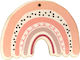 Holzhängendes Element Regenbogen 9x6cm 2 Stück