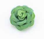 Fabric Flower Hair Clip Green