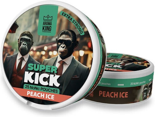 Aroma King Super Kick Pouches Νικοτίνης X-Strong με Γεύση Peach Ice Non Nicotine