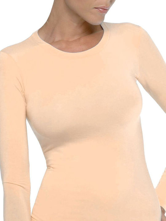 Helios Mânecă lungă Beige Tricou pentru femei