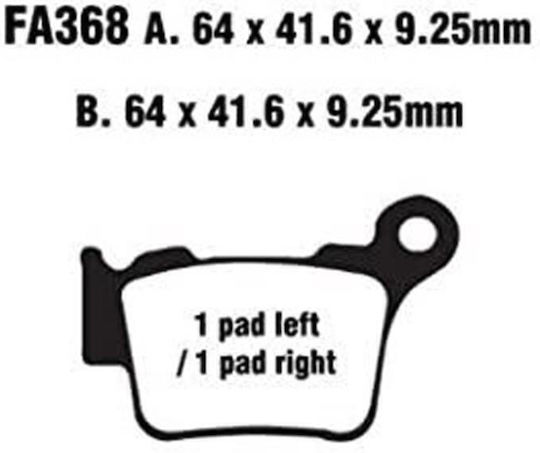 Τακακια Fa368 Adige P203 Acx Sintered Χρυσα Exc 125 200 250 Sx Sx-f Smr Yz450f Hus Πισω