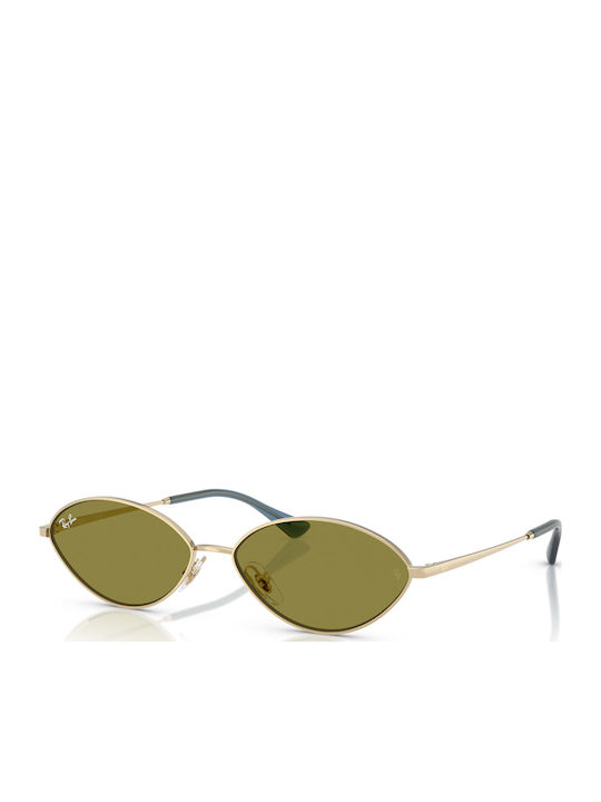 Ray Ban Γυναικεία Γυαλιά Ηλίου με Χρυσό Μεταλλικό Σκελετό και Πράσινο Φακό RB3757 9213