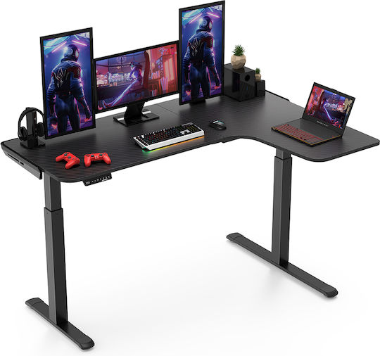 Ηλεκτρικό Γραφείο Gaming με Ρυθμιζόμενο Ύψος 150x110x76εκ. Μαύρο Ηλεκτρικό Γραφείο Gaming με Ρυθμιζόμενο Ύψος 150x110x76εκ. Μαύρο