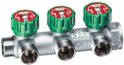 Manifold Water Collectors with Integrated Three-Way Valves 3/4' Far Rubinetterie 3850 3/4