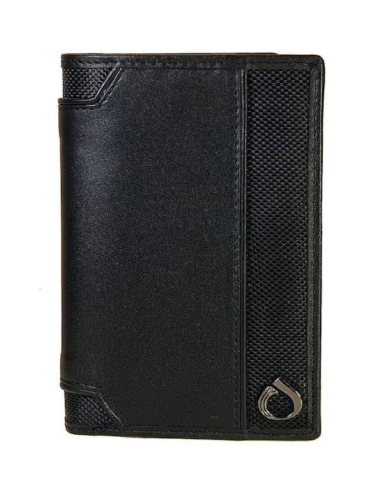 Leather Men's Wallet Coins with RFID Black