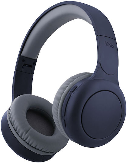 T'nB Безжични / Жични On Ear Слушалки с 24 часа Работа BLUE & GRAY