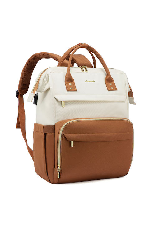 Lovevook Wasserdicht Tasche Rucksack für Laptop 15.6" beige/brown WB1577