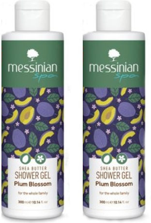 Messinian Spa Αφρόλουτρο σε Gel με Βούτυρο Καριτέ & Άρωμα Ρόδι 2x300ml