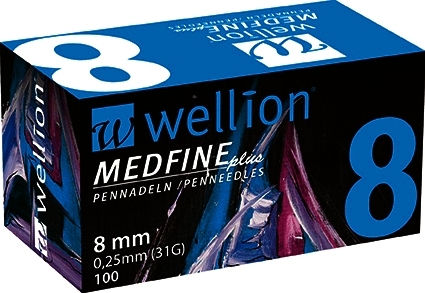 Wellion Medfine Plus Βελόνες Ινσουλίνης 31G 100τμχ