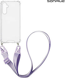 Θήκη Σιλικόνης Strap Sonique Armor Clear Samsung Galaxy M15 5g Λιλά Θήκη Σιλικόνης Strap Sonique Armor Clear Samsung Galaxy M15 5g Λιλά