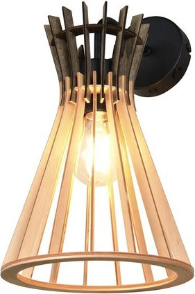 Trio Lighting Industrielle Wandleuchte Schwarz