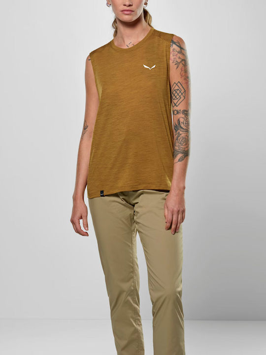 Salewa Women's Blouse Sleeveless Brown