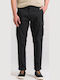 Trousers Cargo Elastic in Regular Fit Black