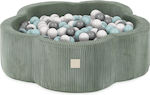 Misioo Ball Pit made of Fabric 95x30cm. Green